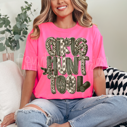 Girls Hunt Too Camo PNG