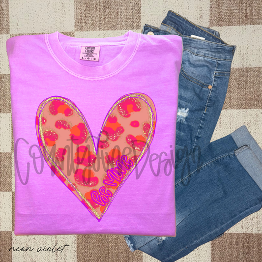 Be mine leopard heart PNG