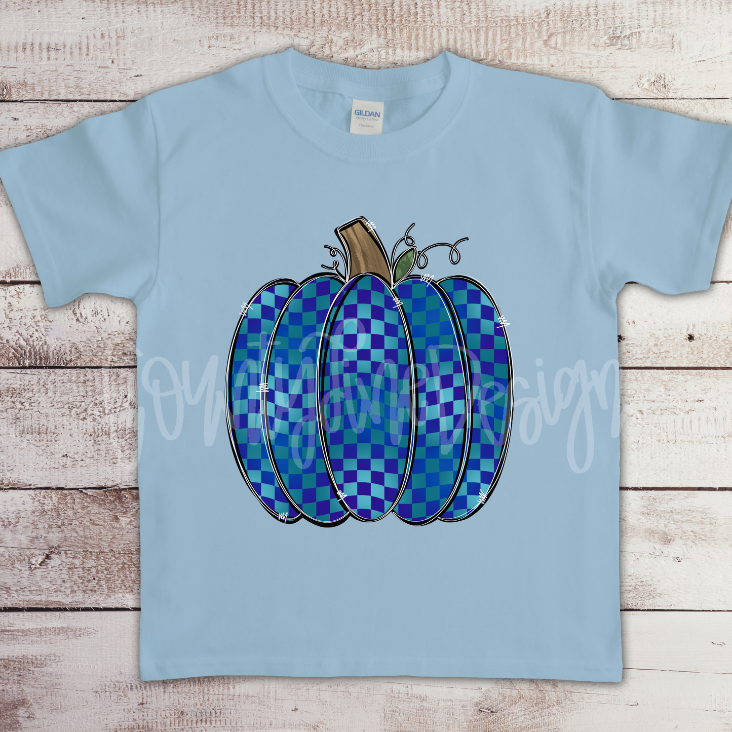 Blue Checker Pumpkin PNG