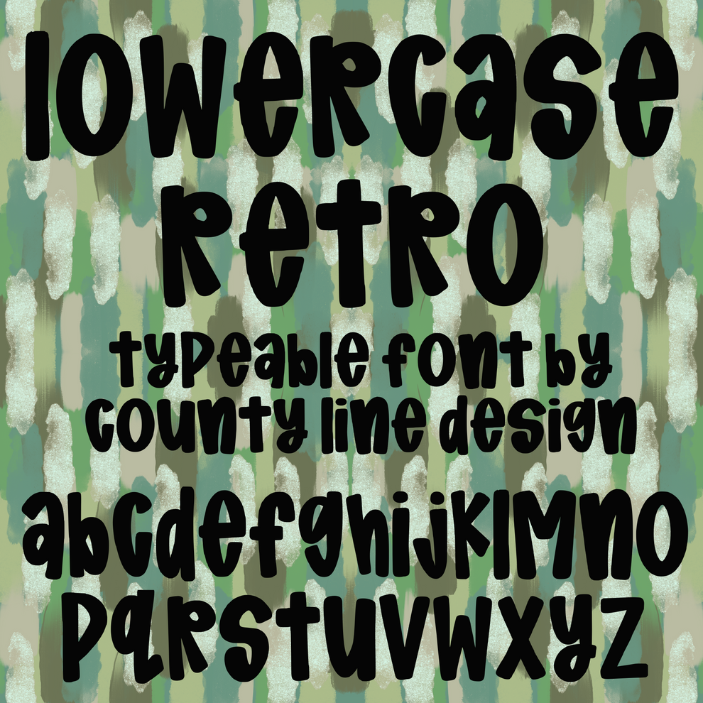 Lowercase Retro HANDWRITTEN FONT - TTF & OTF – County Line Design