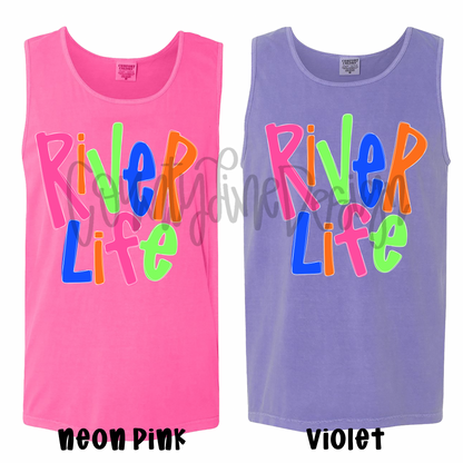 River life neon PNG