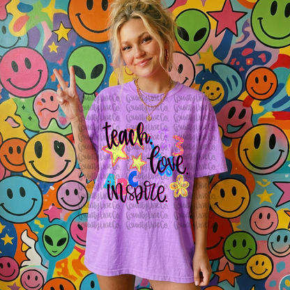 6/29 Teach Love Inspire crayon effect PNG