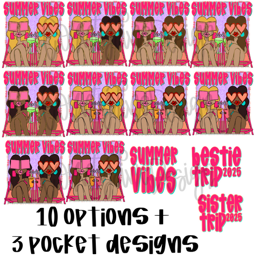 Summer Vibes preppy girls BUNDLE PNG