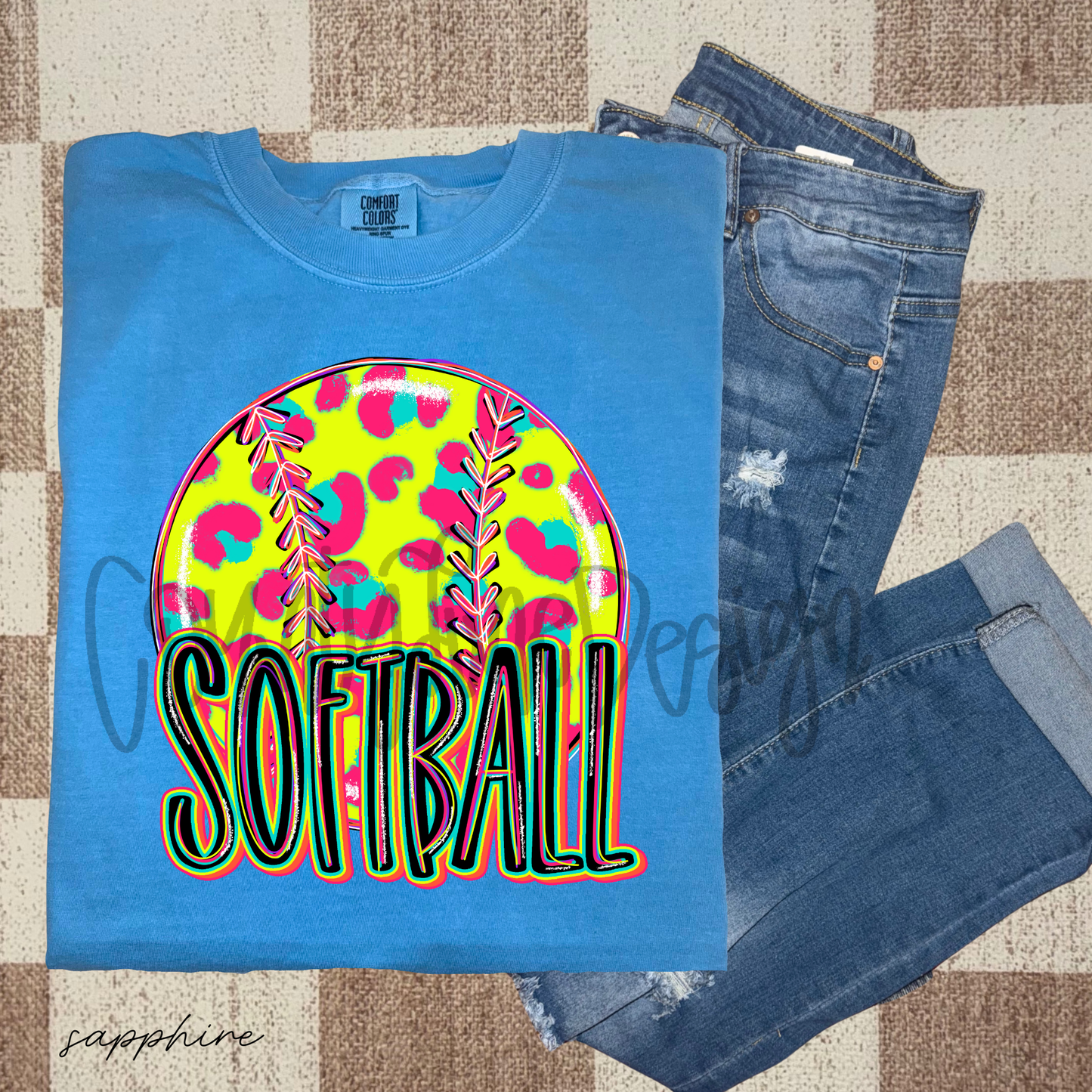 Softball neon png