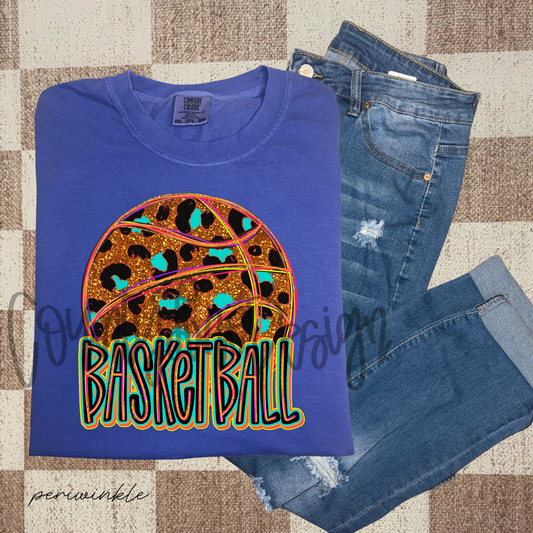 Basketball Neon Leopard PNG