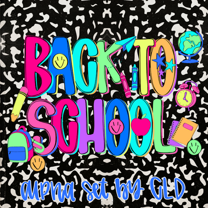 Back to school alpha set