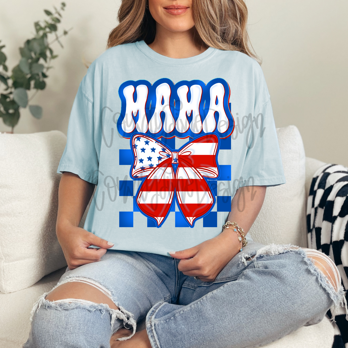 Mama USA Bow PNG