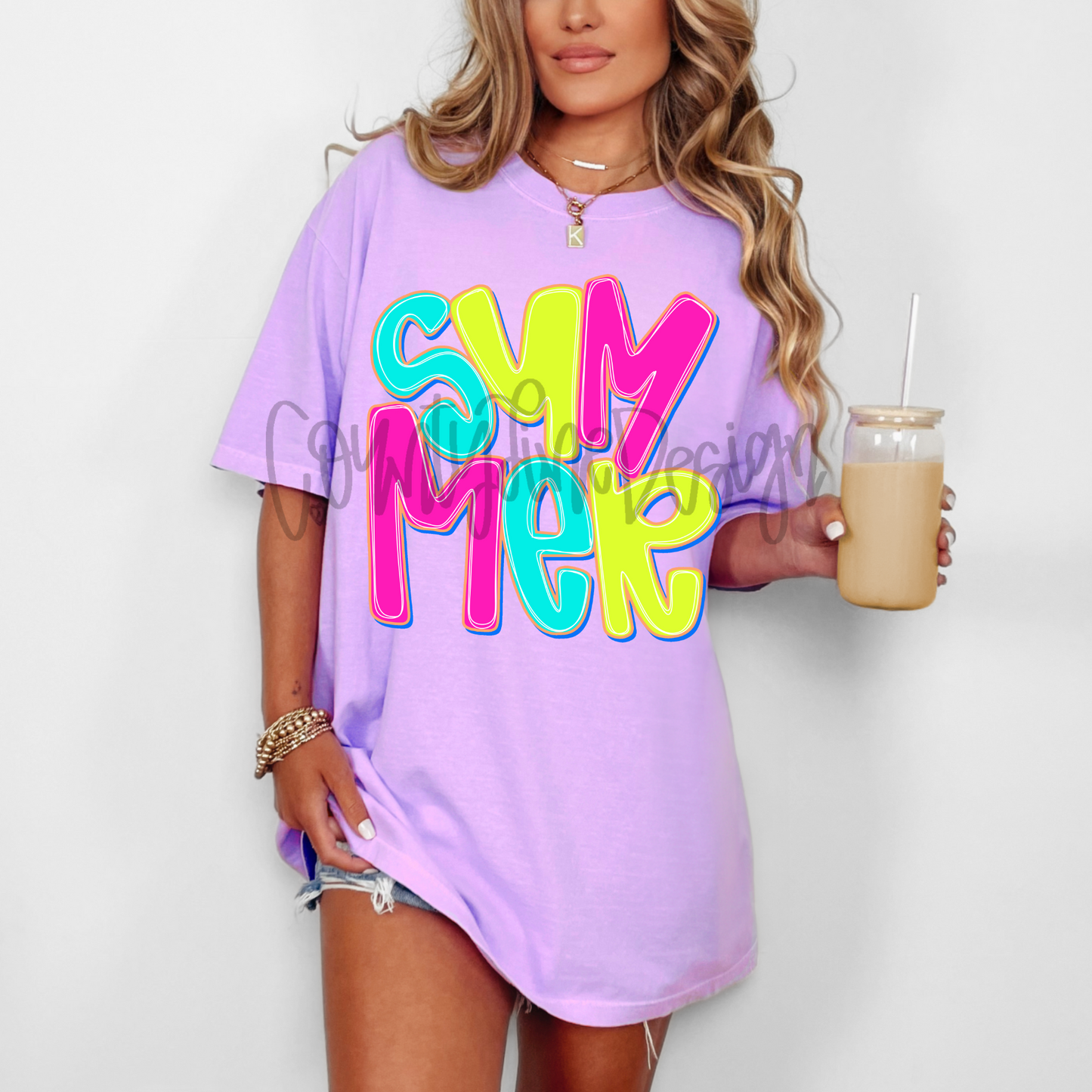 Summer neon funky PNG
