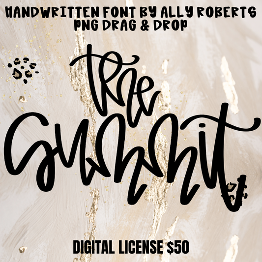 The Summit handwritten cursive font - PNG drag and drop