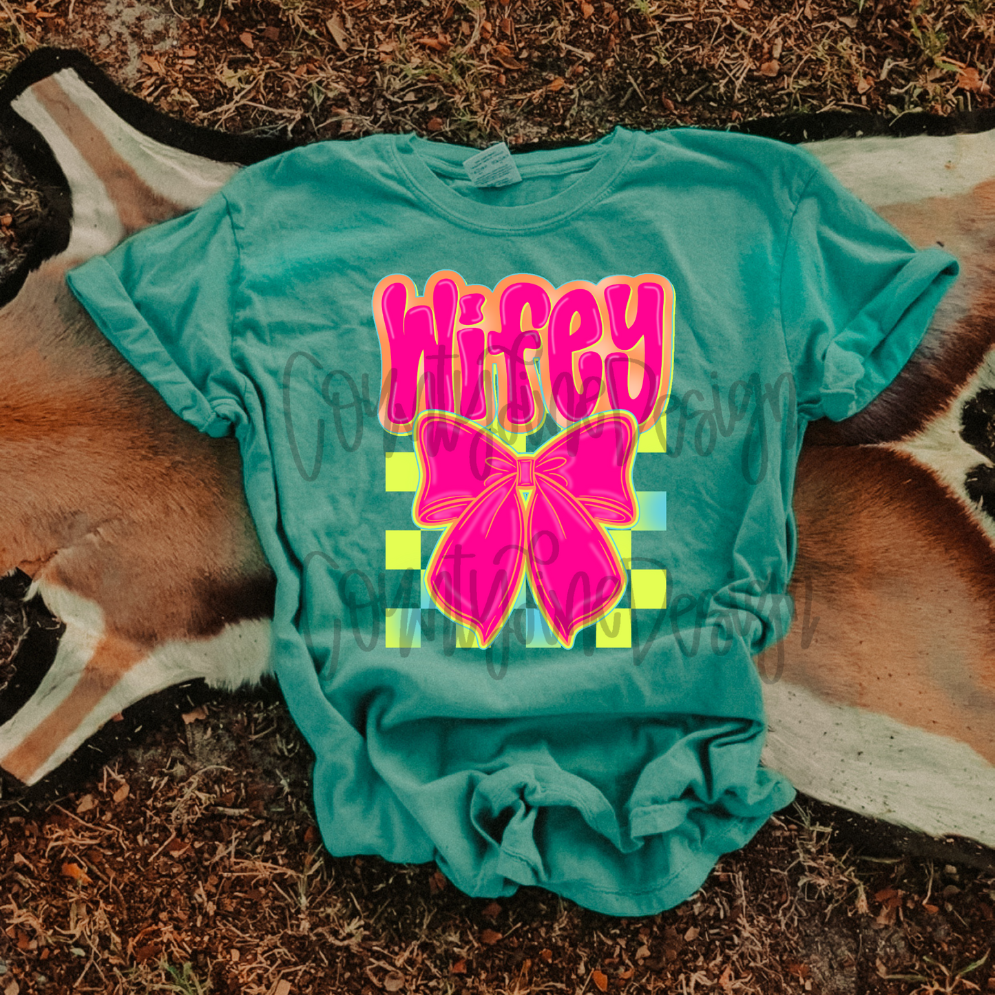 Wifey Neon Bow PNG