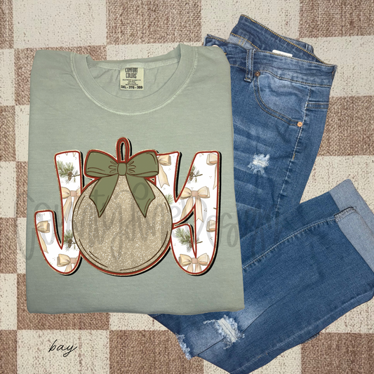 Vintage Christmas Joy Ornament PNG