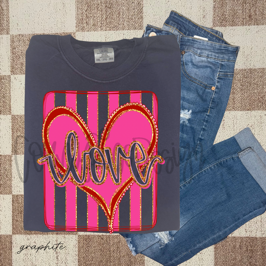 Valentines Love Heart Frame PNG