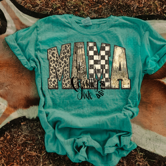 Mama Camo Distressed PNG